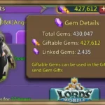 Lords Mobile Gem Calculator