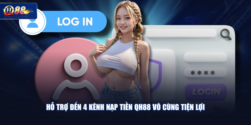 Hỗ trợ đến 4 kênh nạp tiền QH88 vô cùng tiện lợi